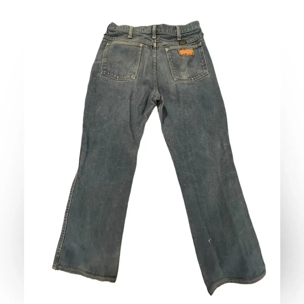 VTG Wrangler cotton unisex high waist jeans size 33 - Picture 4 of 10
